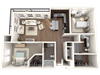 Centro Apartments Beulah Red B5 Floor Plan
